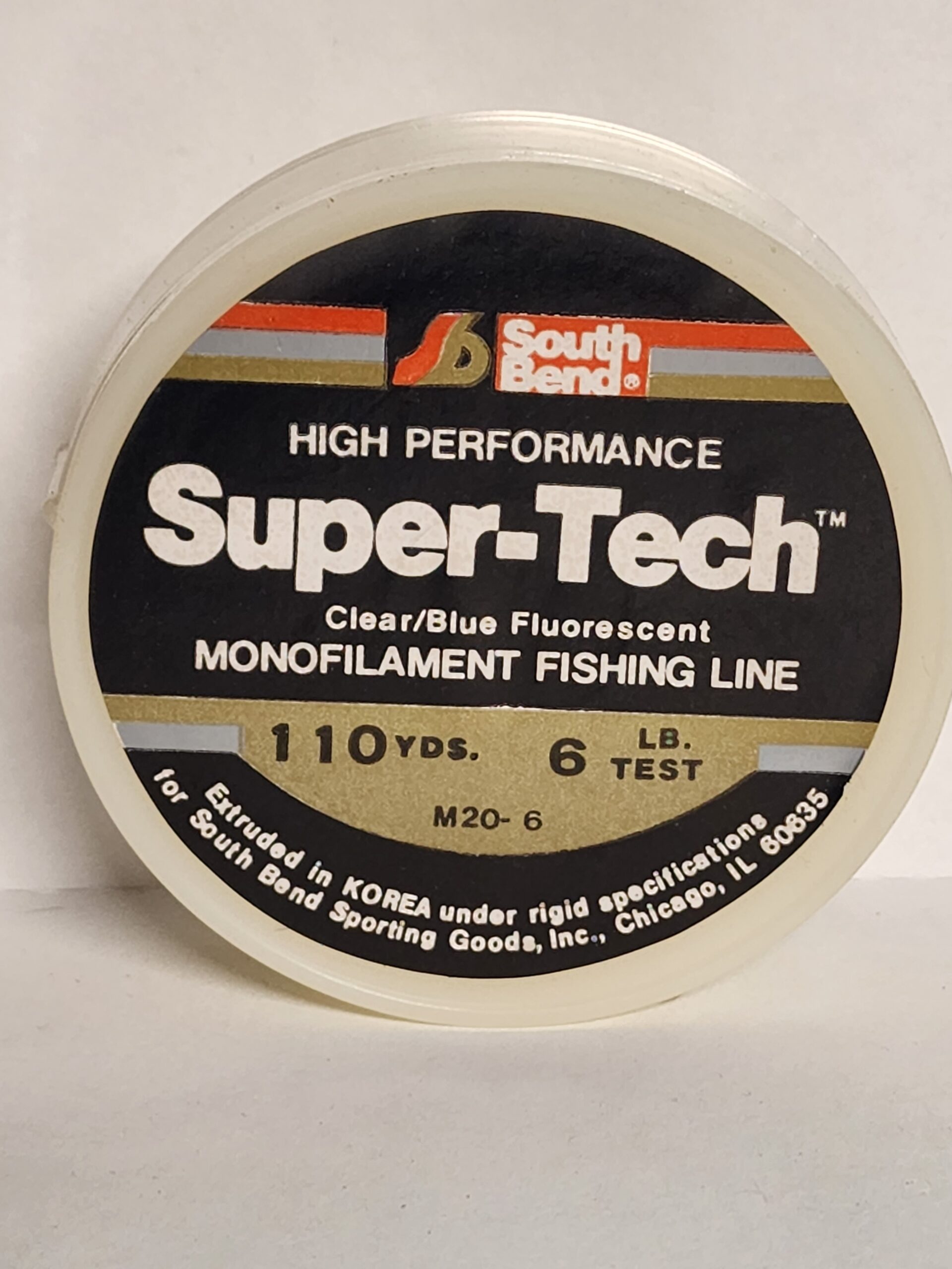 Super-Tech Clear/Blue Fluorescent Monofilament Fishing Line 6 lb. 110 Yards