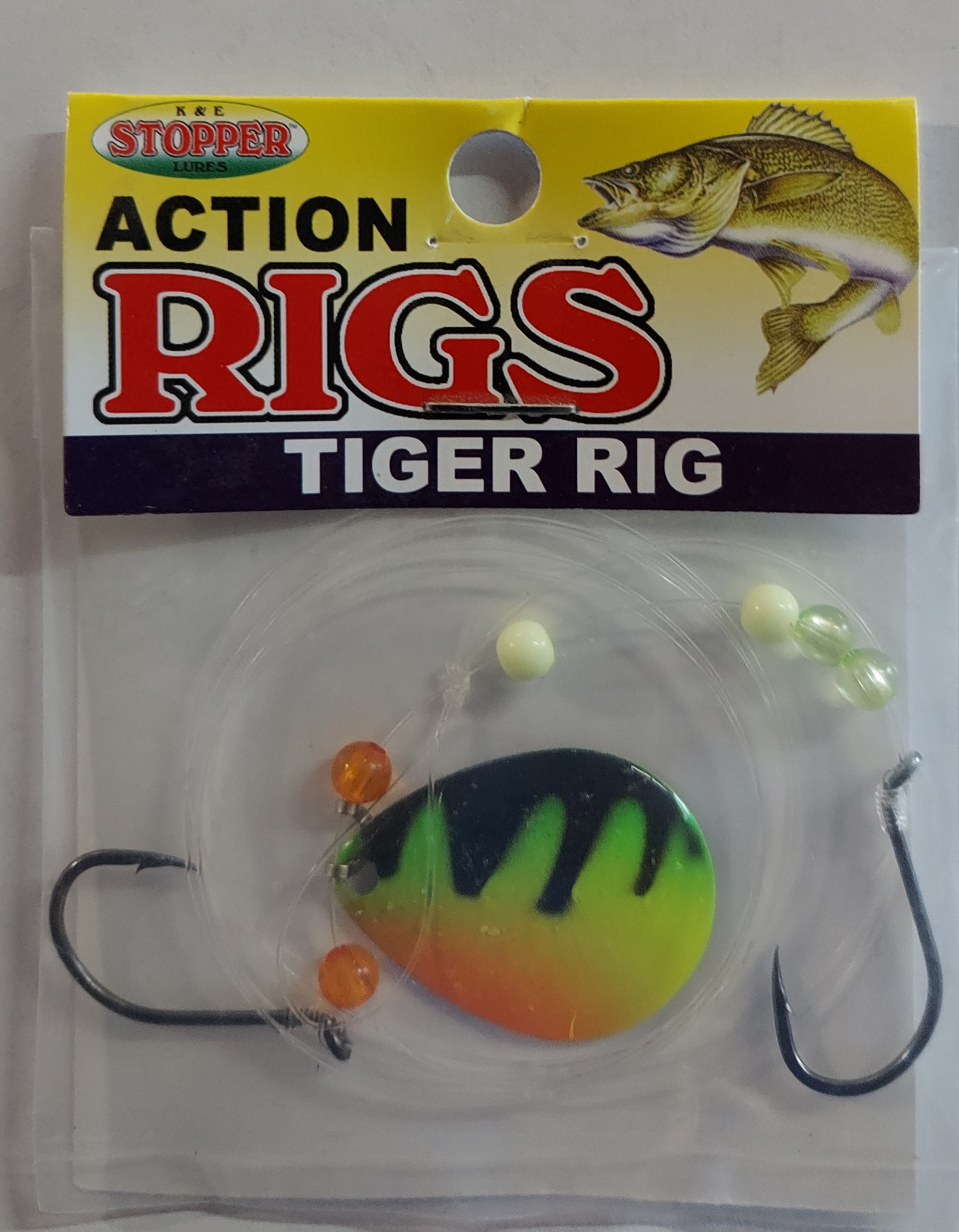 Stopper Lures Walleye Fire Tiger Action Rigs - Size 4